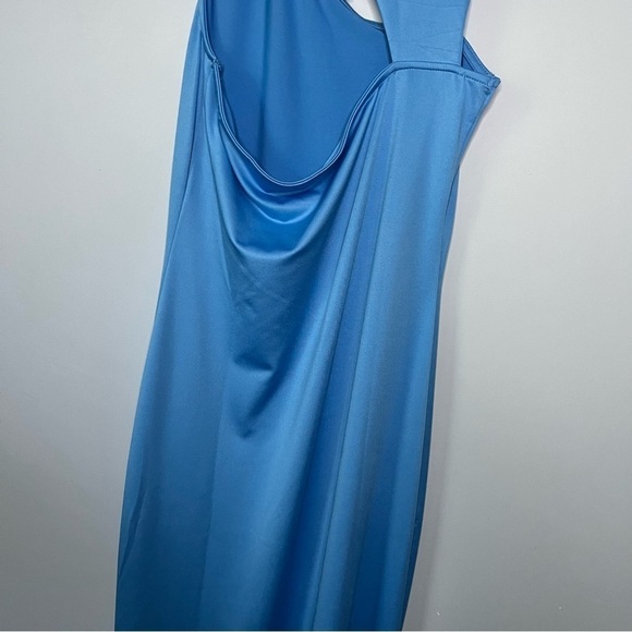 Urban Outfitters Silence + Noise Yasemine Asymmetrical Blue Maxi Dress Sz M NWT - Picture 15 of 16
